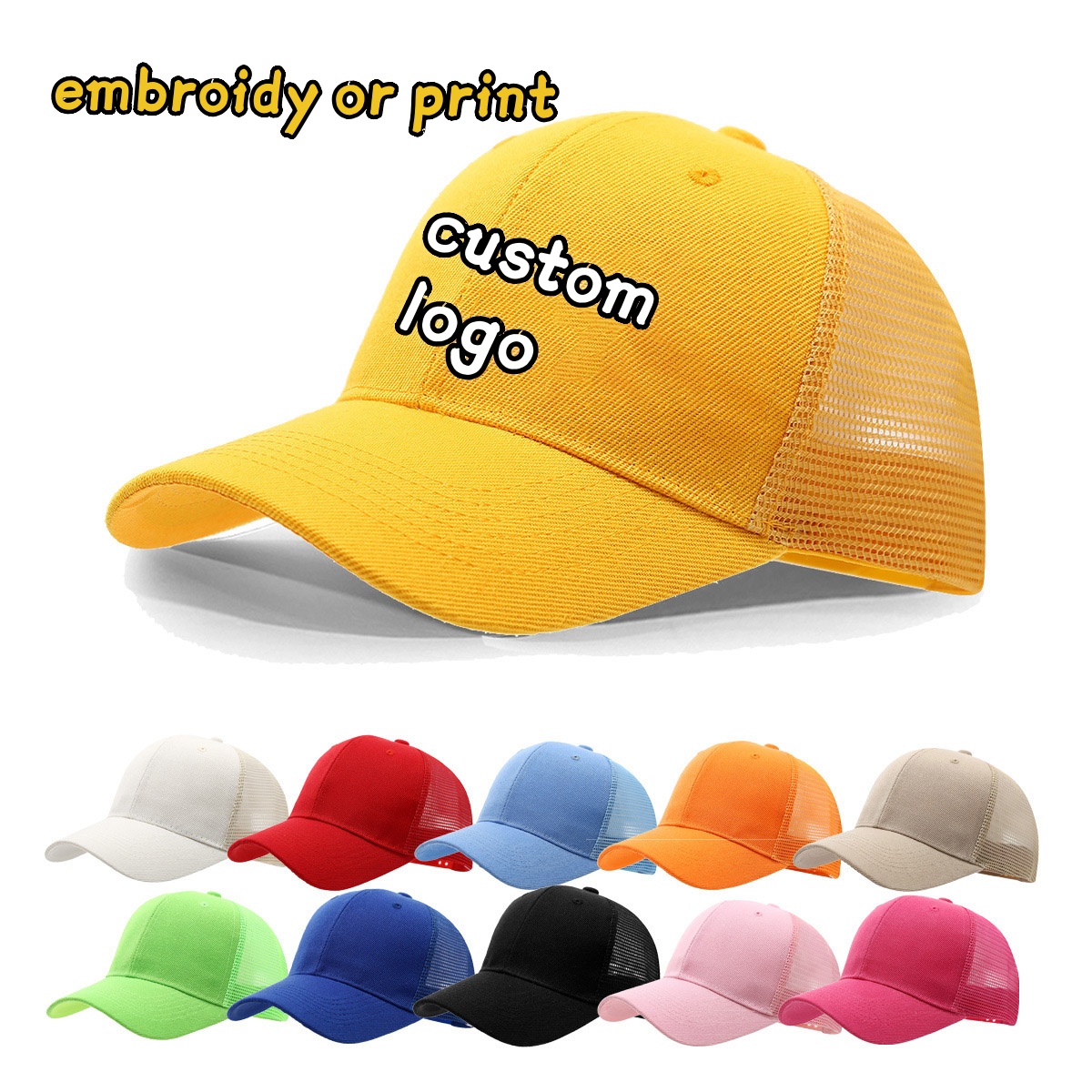 Embroidery Logo - Casquette avec Logo personnalisé, impression brodée,