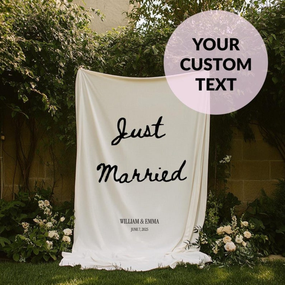 Embroidery Wedding - Bannière de mariage personnalisée-Design d'image personnalisé,