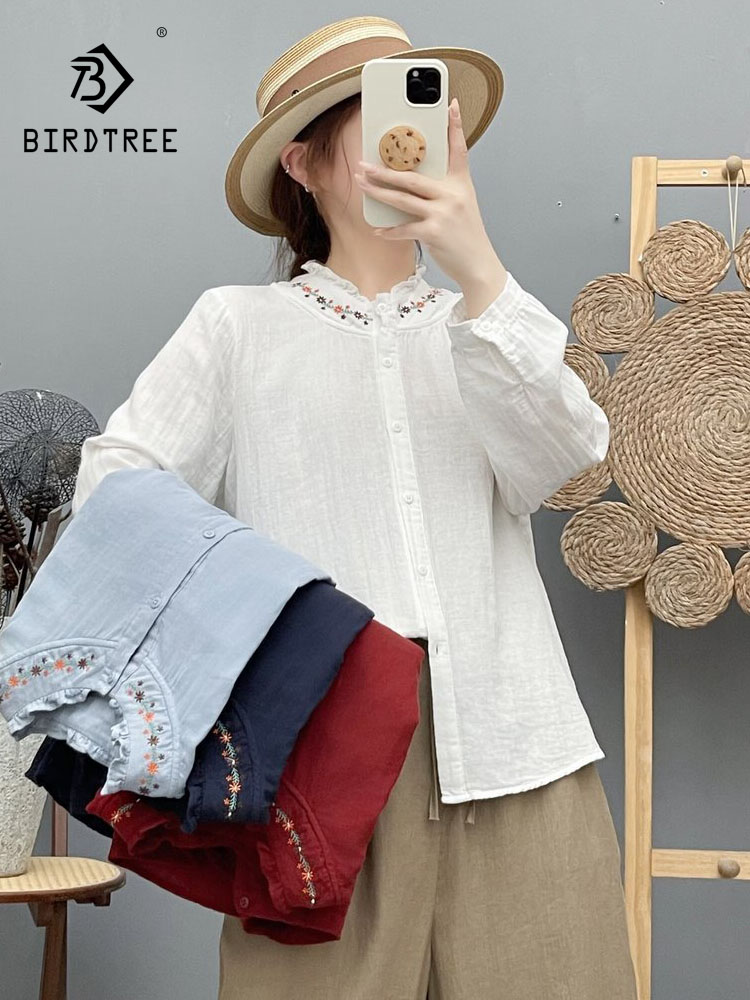 Embroidery Yarns - Nouvelle chemise à manches longues en