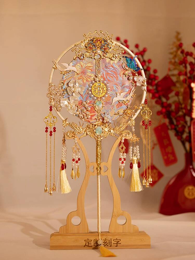 Embroidery Wedding - Kit DIY Éventail Rond de Mariée