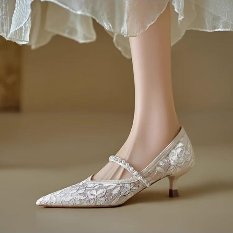 Embroidery Wedding - Escarpins sexy à talons hauts pour