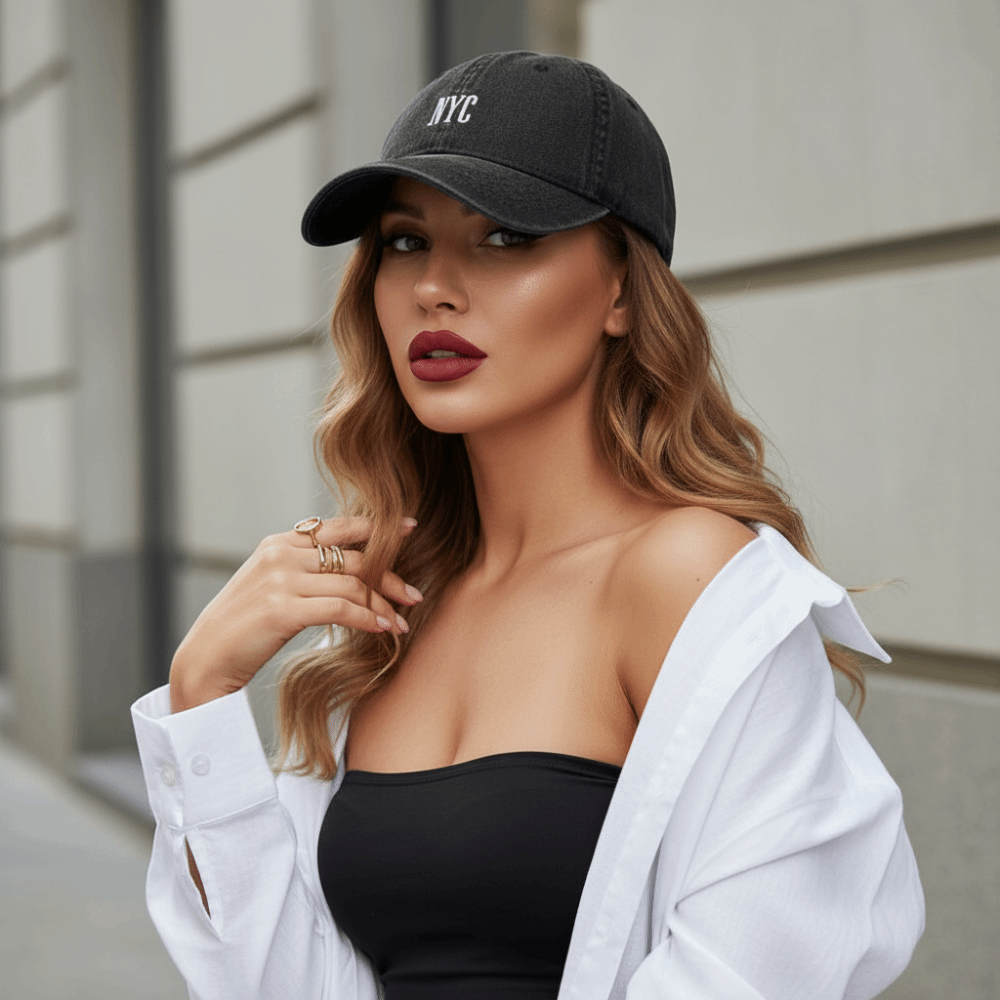 Embroidery Nyc - Casquettes de baseball décontractées tendance avec