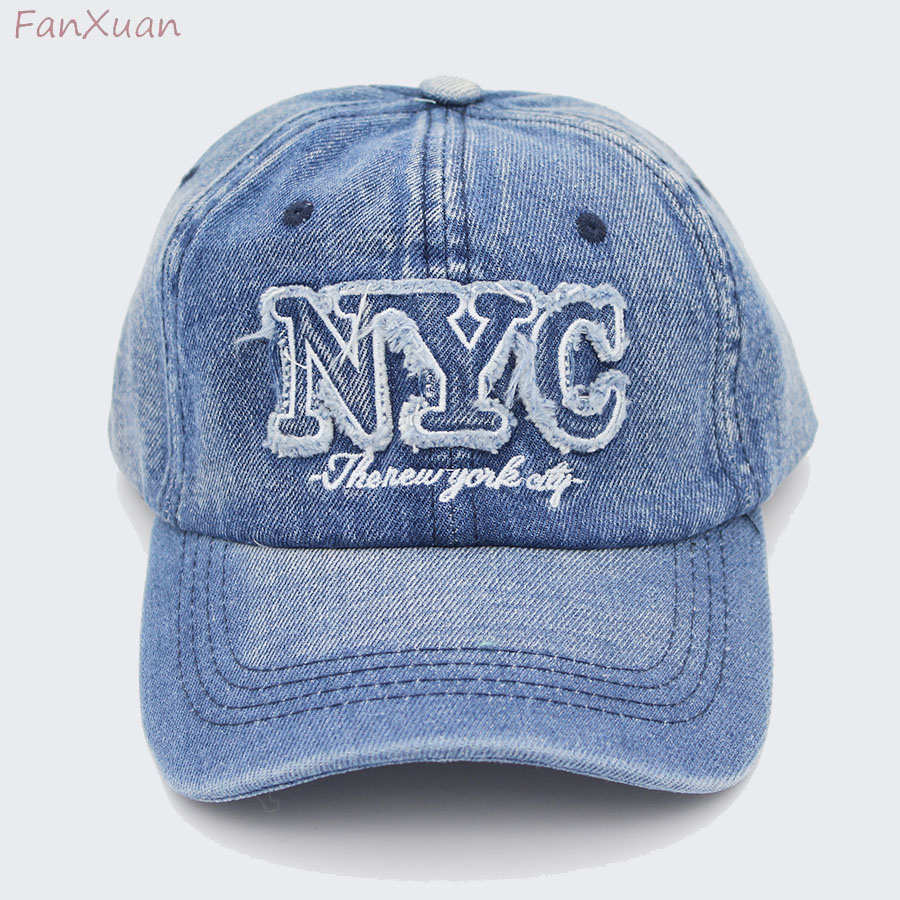 Embroidery Nyc - Casquette de Baseball en Denim avec