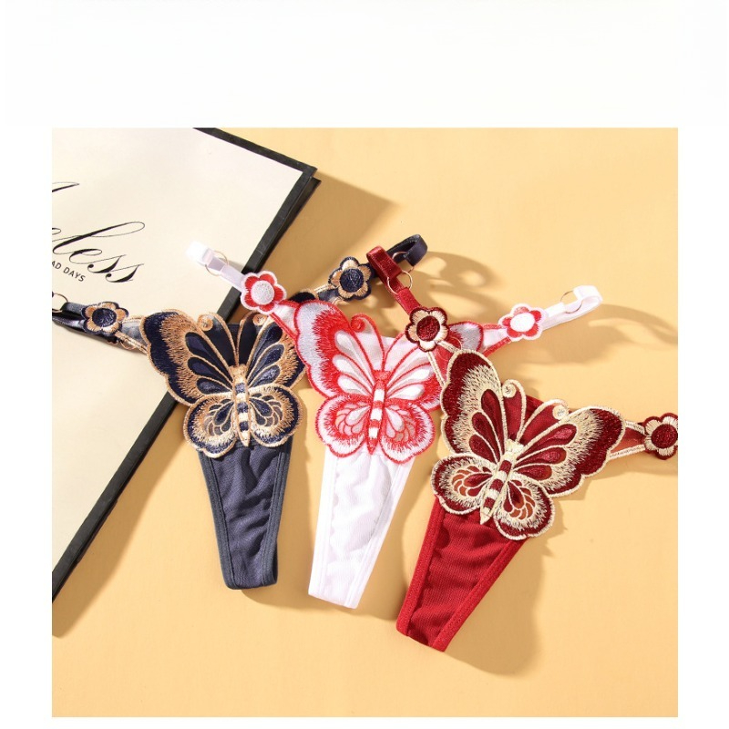 Embroidery Underwear - Sous-vêtements de mode personnalisés, broderie papillon