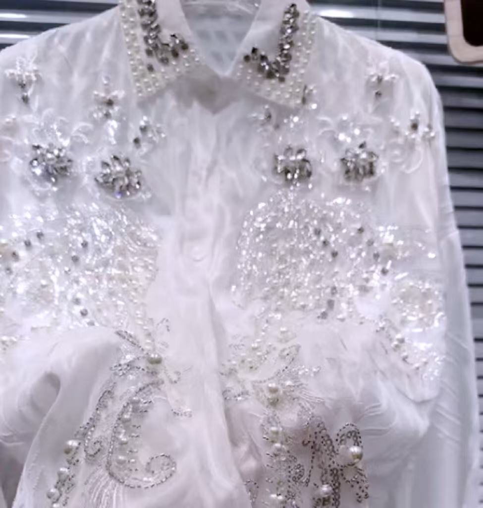 Embroidery On Shirt - Nouveau en perles scintillantes perlées diamants