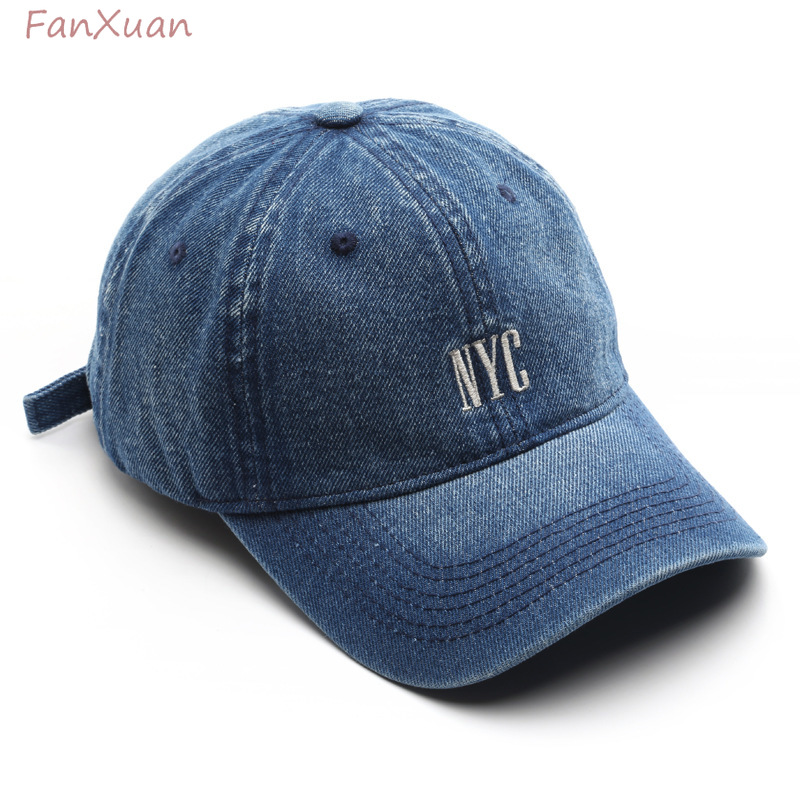 Embroidery Nyc - Casquette de Baseball en Denim, Chapeau