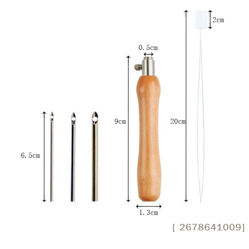 Punch Needle Handle - ⚑ Kit de 5 aiguilles à