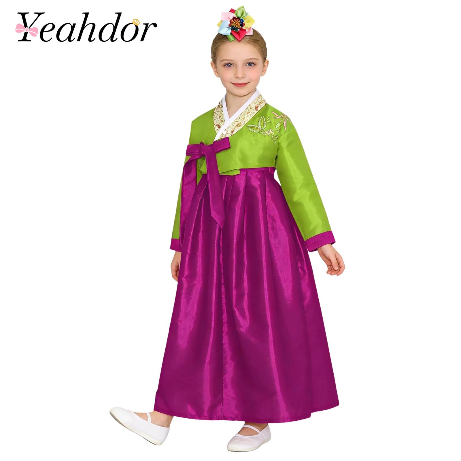 Embroidery Wedding - Tenue Hanbok coréenne pour filles, haut