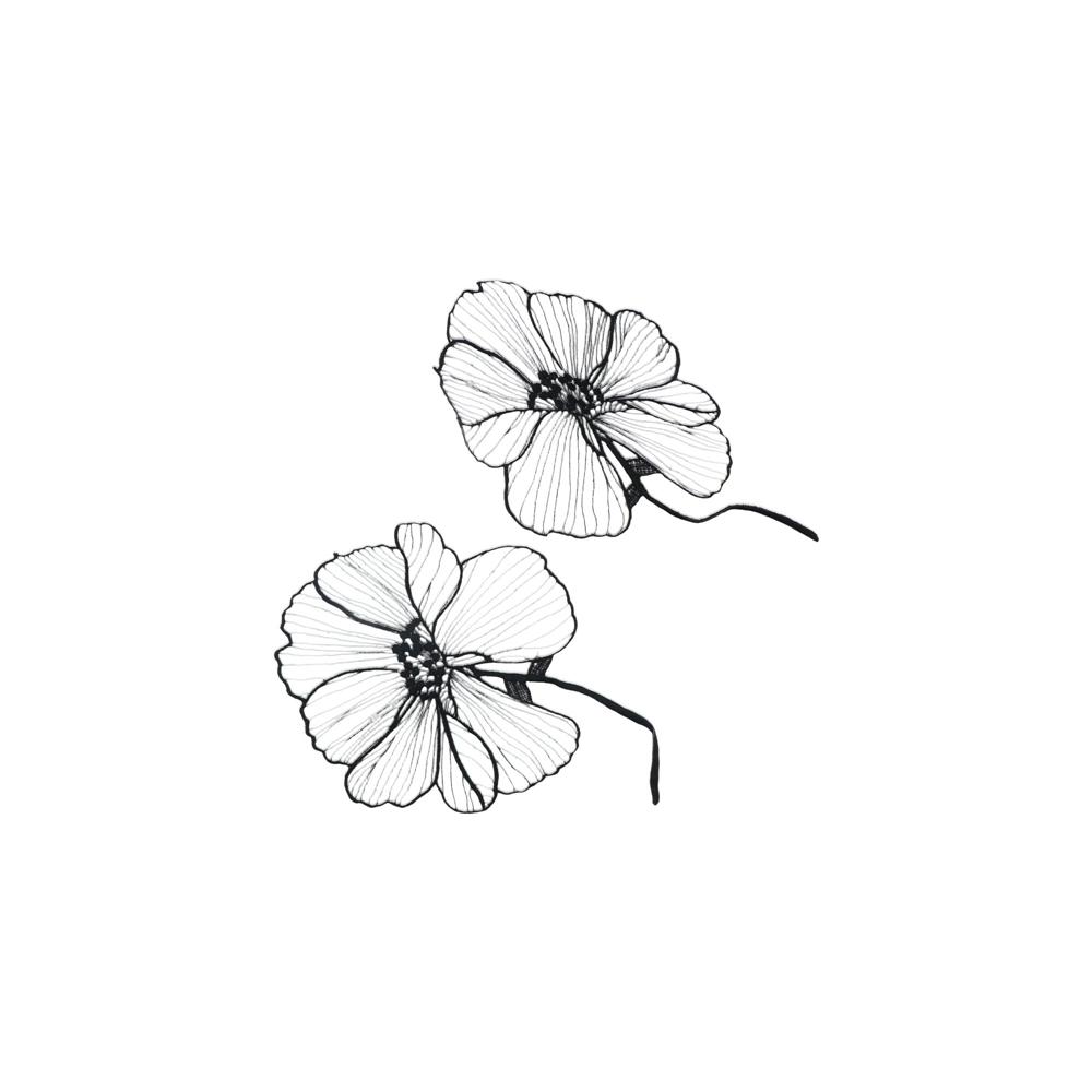 Embroidery On Black Shirt - Patch brodé pour vêtements, applique florale