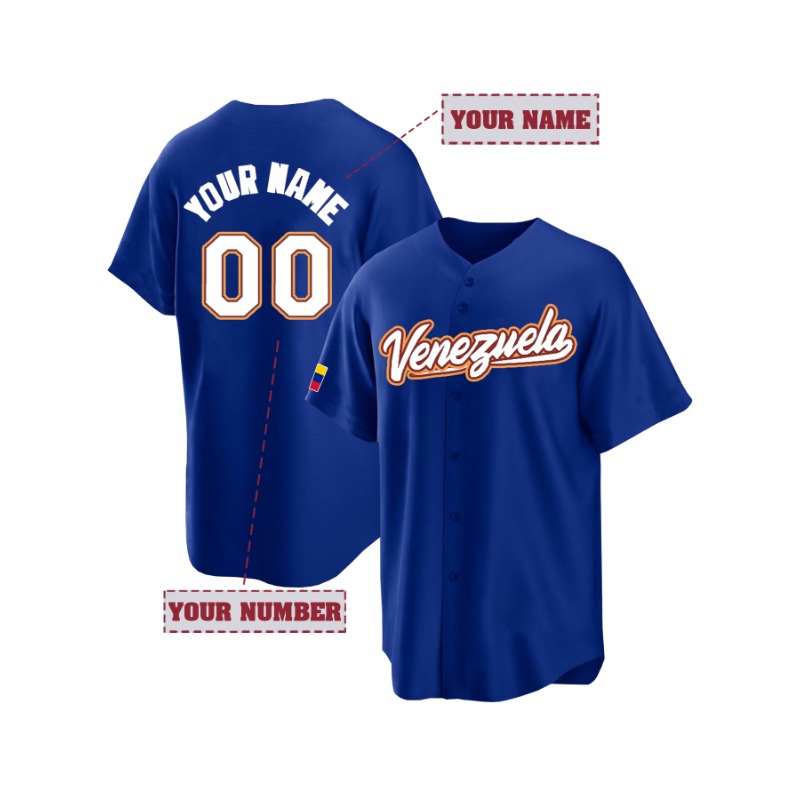 T-shirt de baseball Venezuela  - Embroidery On Shirt avis et prix