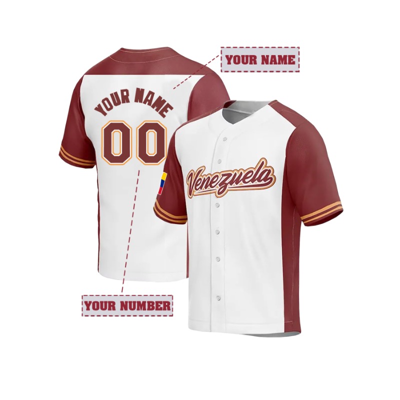T-shirt de baseball Venezuela  - Embroidery On Shirt avis et prix