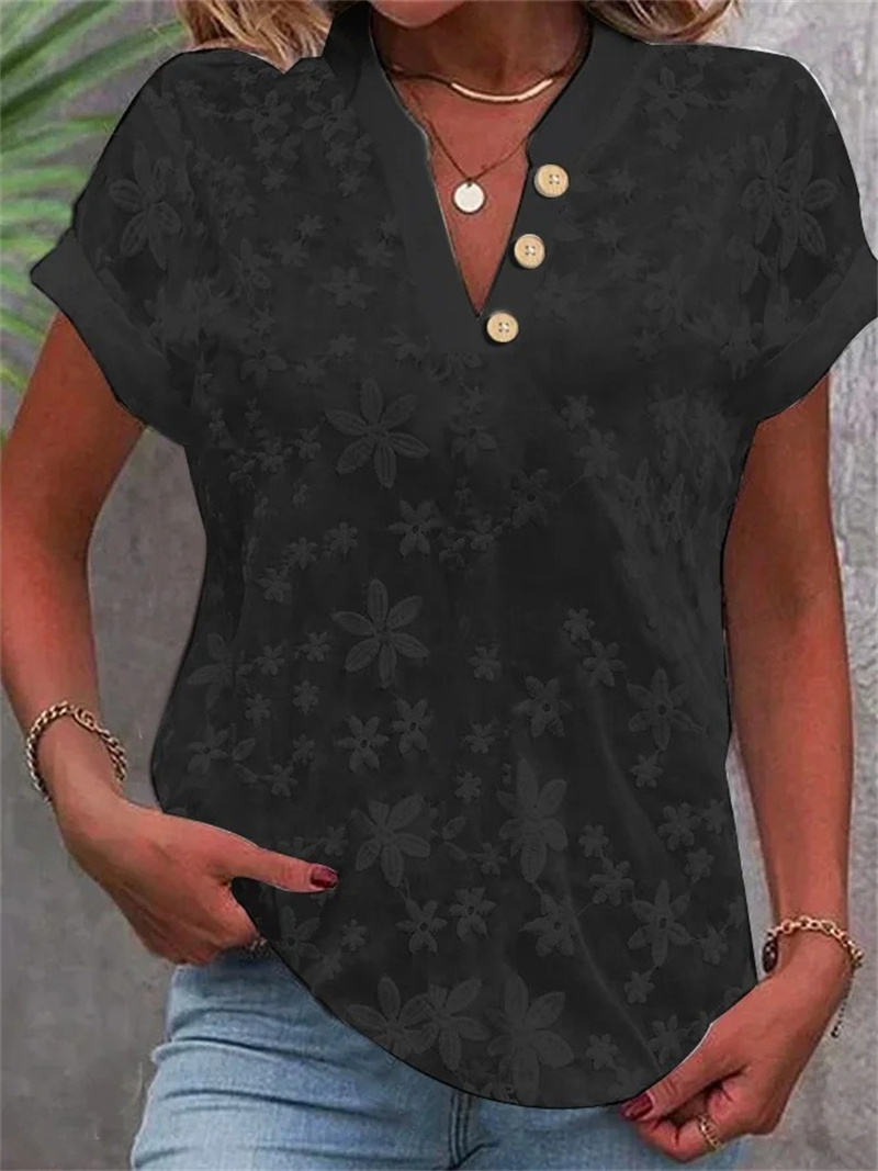 Chemisier brodé floral blanc p - Embroidery On Shirt avis et prix