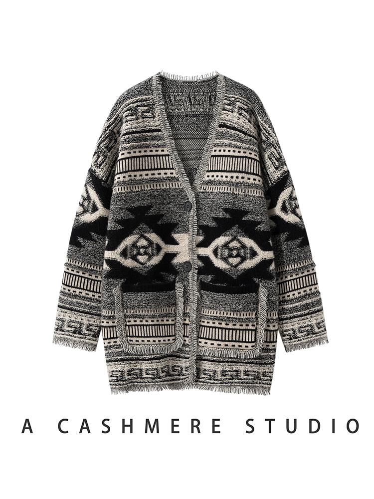 Cardigan bohème en cachemire p - Embroidery Towel avis et prix