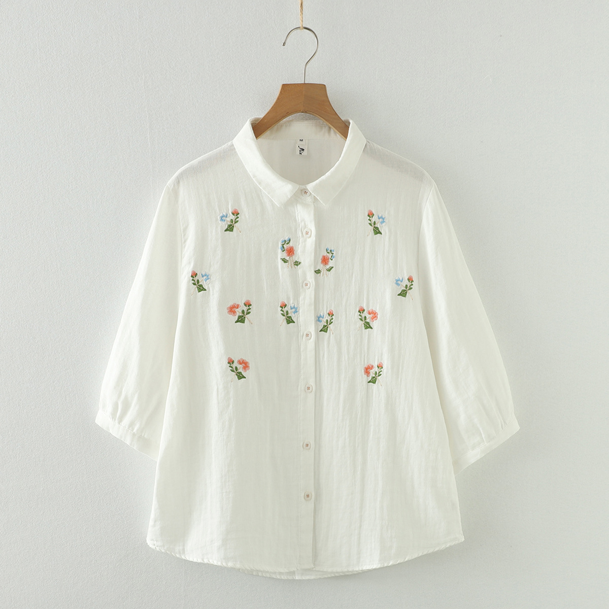 Chemise d'été à manches 3/4 en - Embroidery Yarns avis et prix