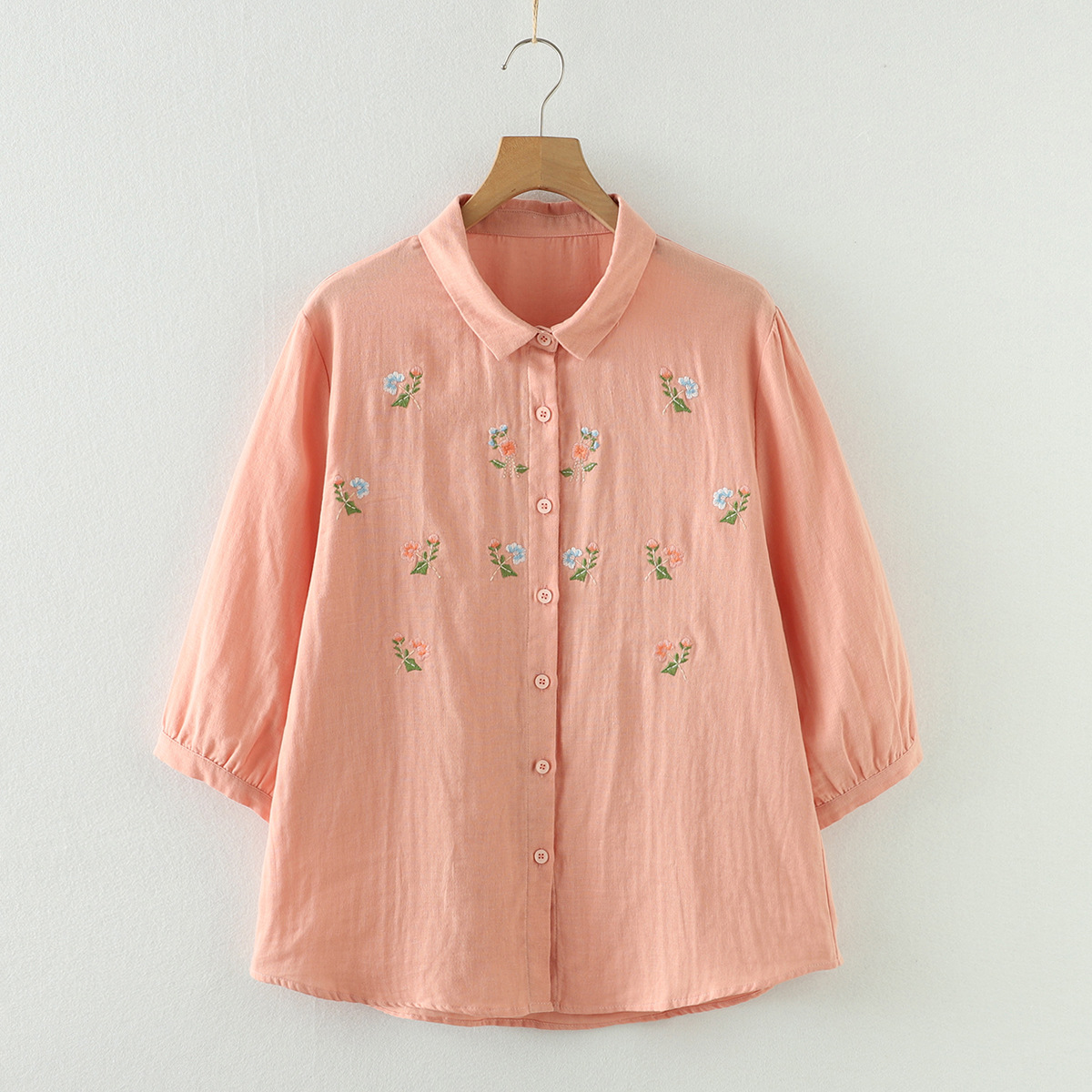 Chemise d'été à manches 3/4 en - Embroidery Yarns avis et prix