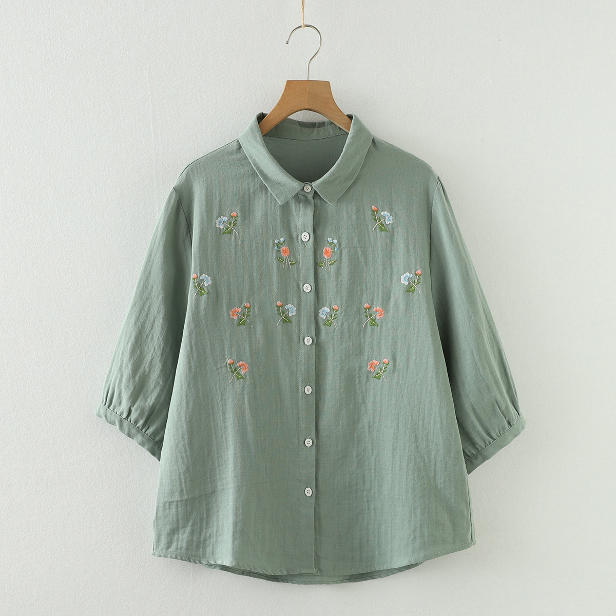 Chemise d'été à manches 3/4 en - Embroidery Yarns avis et prix