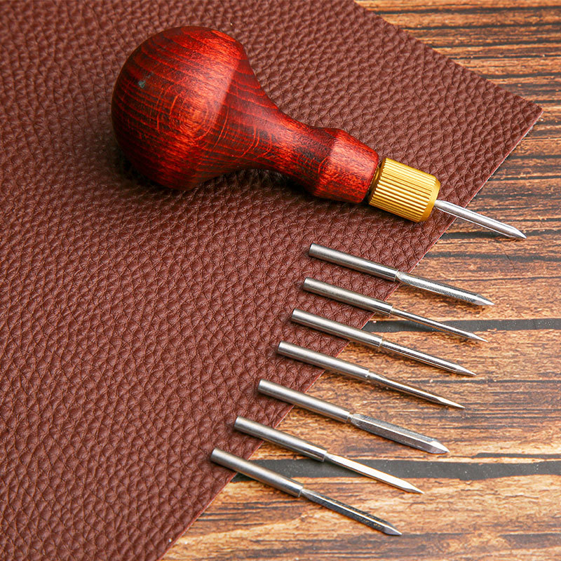 Jolie çon en cuir avec manche  - Punch Needle Handle avis et prix