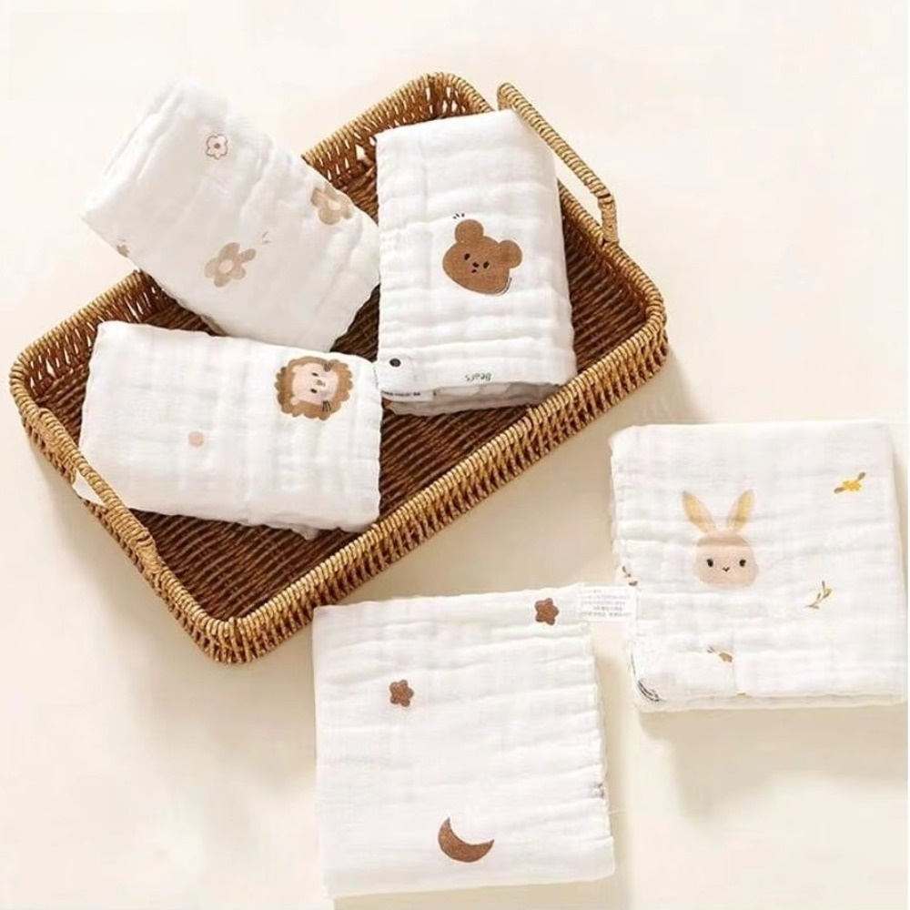 Lot de 2 bavoirs carrés en cot - Embroidery Towel avis et prix