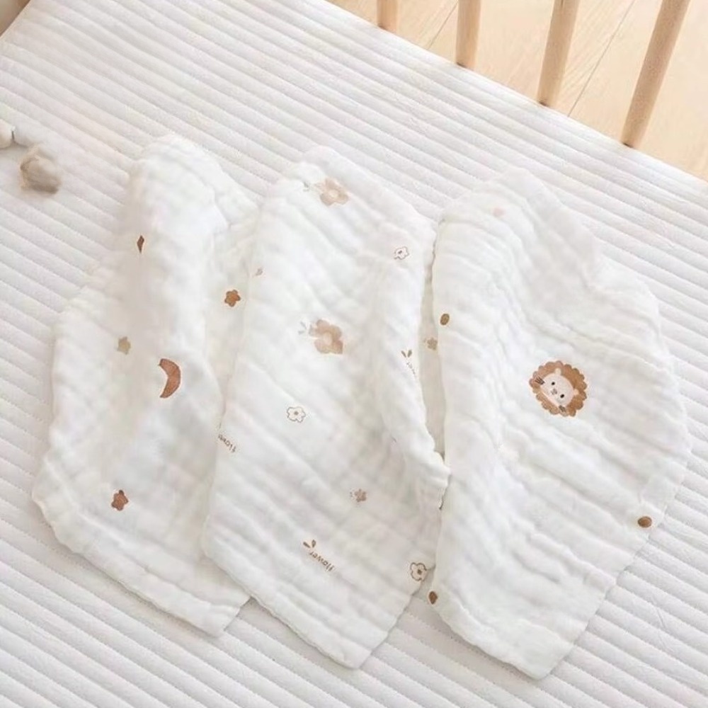 Lot de 2 bavoirs carrés en cot - Embroidery Towel avis et prix