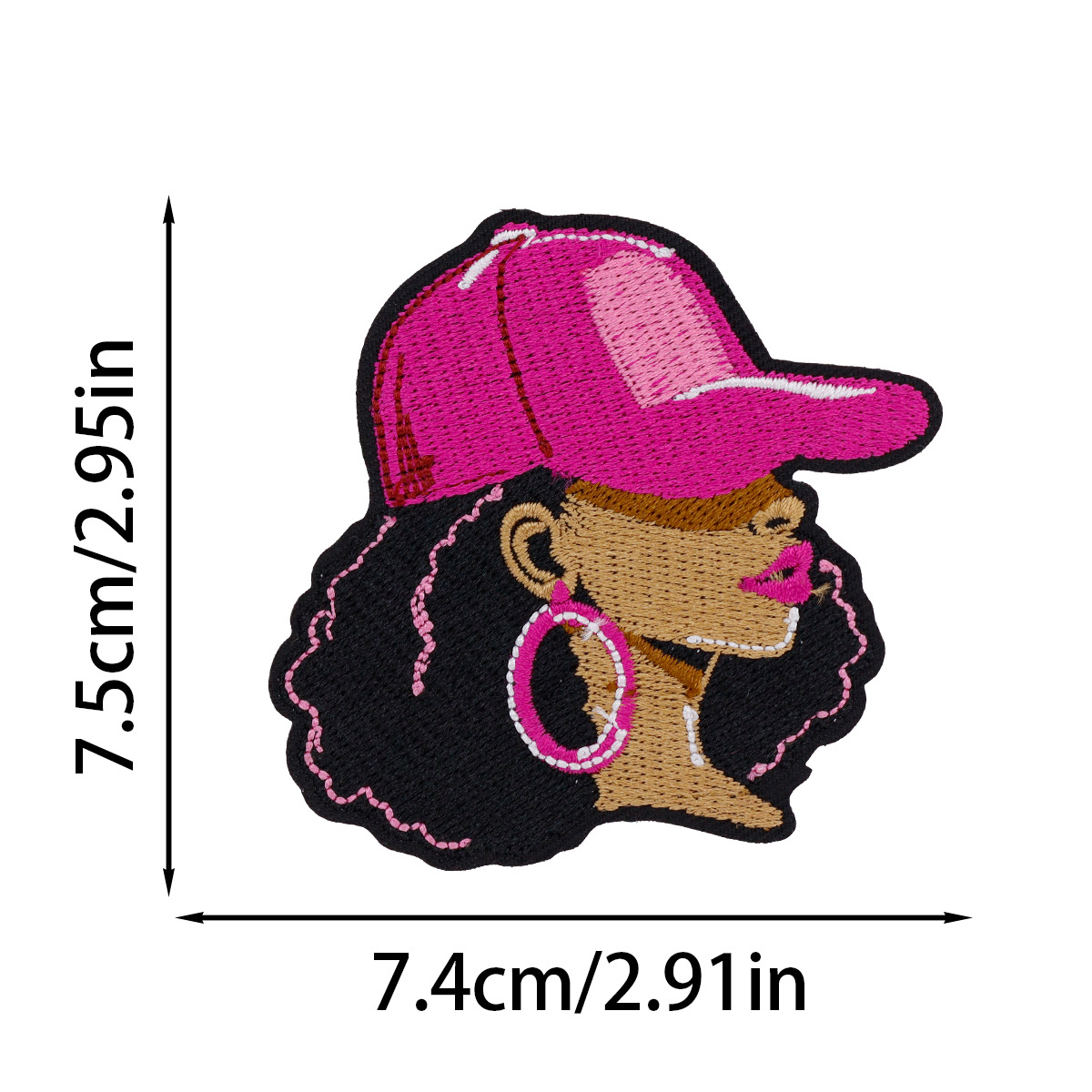 Dessin animé mode fille noire  - Embroidery On Black Shirt avis et prix