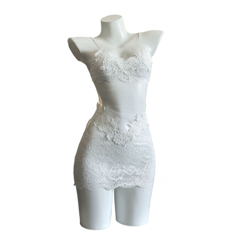 Robe bustier sexy en dentelle  - Embroidery Underwear avis et prix