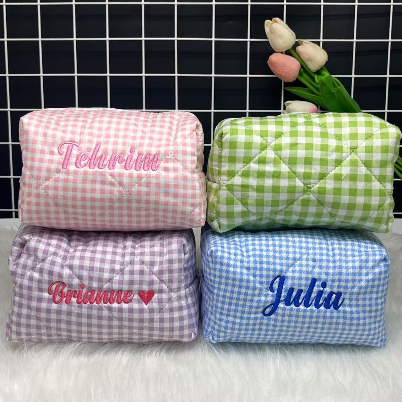 Sac à cosmétiques rayé de gran - Embroidery Logo avis et prix